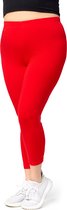 Merry Style Dames Grote Maten Leggings - Capri - Viscose - Sportbroek - MS-MS10-449-LE - Rood - 3XL