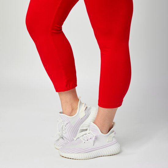 Merry Style Dames Grote Maten Leggings - Capri - Viscose - Sportbroek - MS-MS10-449-LE - Rood - 5XL