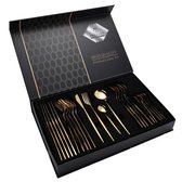 Bol.com Bestekset Goudkleurig 24-Delig voor 6 Personen aanbieding