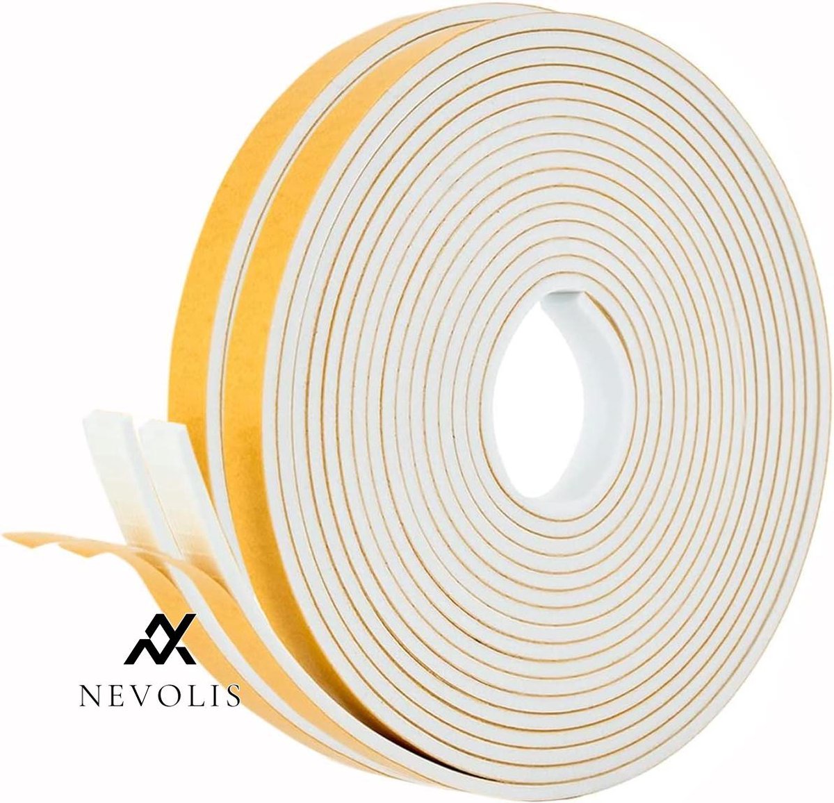 Nevolis Schuimafdichtingstape Zelfklevend 6 mm voor Deuren Ramen Geluidsisolatie Wit 6m x 3mm .