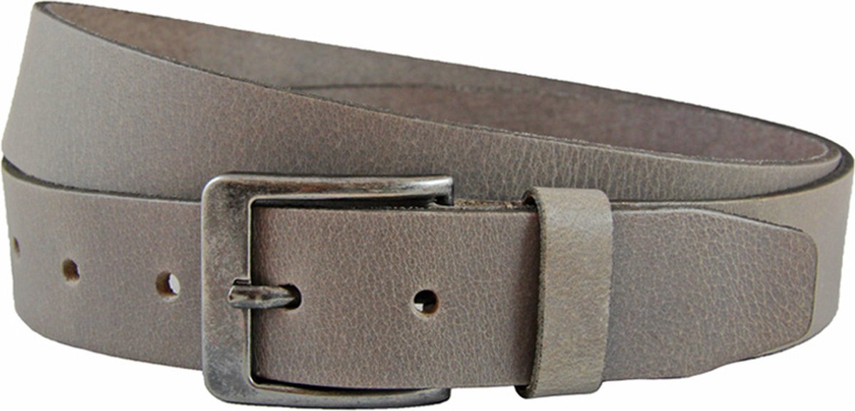 Landley Dames / Heren Jeans Riem uit echt Leer - Casual - Grijs - Riemmaat 85