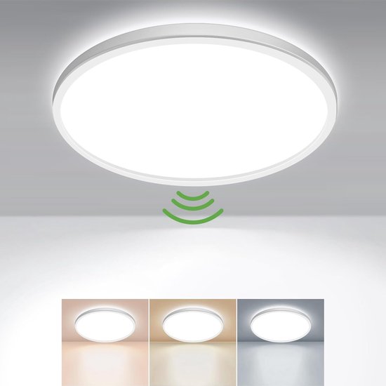 LED plafondlamp IP54 20W 1900lm 4000K met sensor 220mm