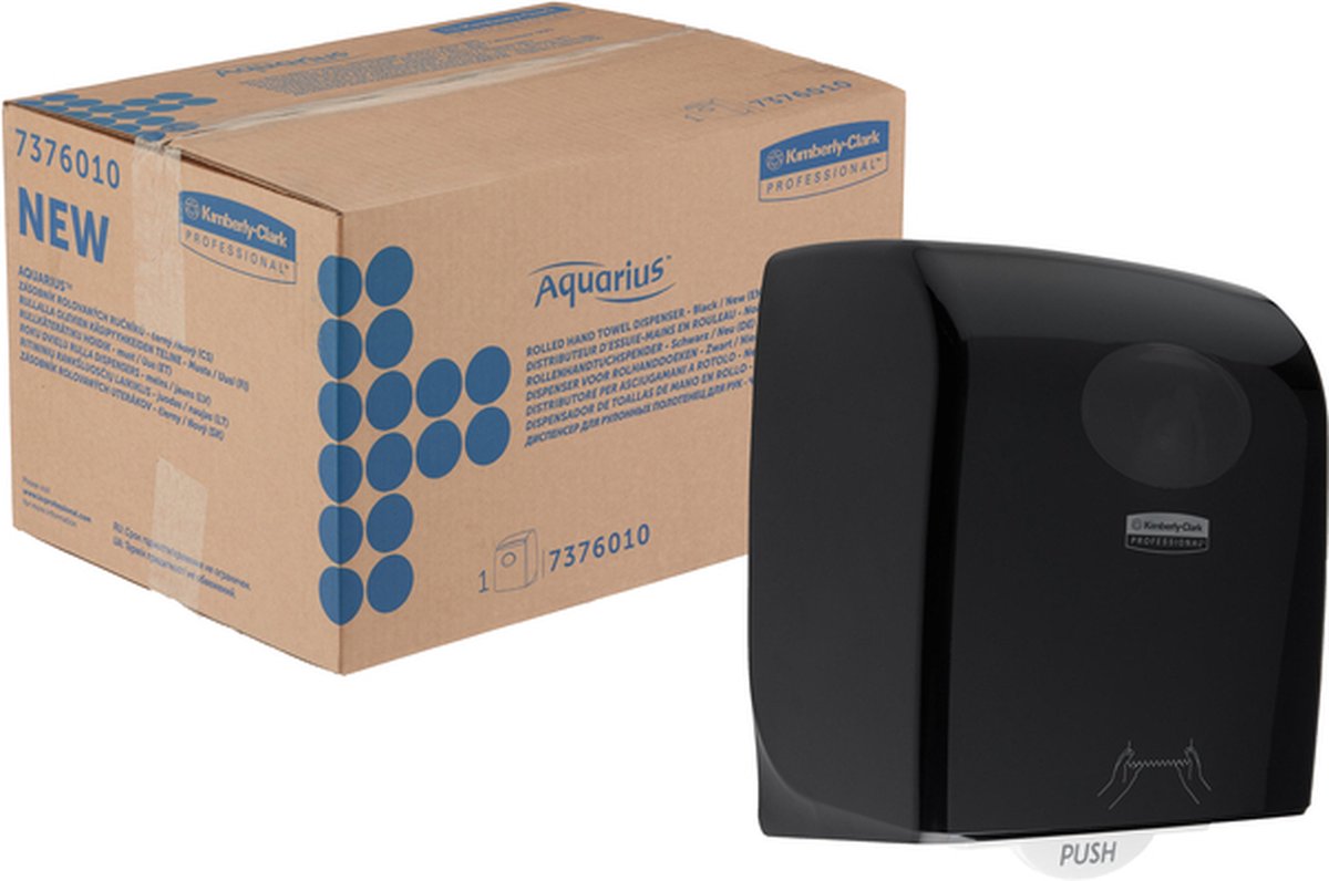 Handdoekroldispenser aquarius zwart 7376