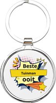 Akyol - de beste tuinman ooit Sleutelhanger - Werk - de beste tuinman - tuinder - tuinman - tuin - hovenier - werken met plant - tuinbaas - gaardenier - cadeau voor een tuinman - 4 x 7,5 CM