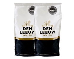 Den Leeuw Koffie - Swart - Koffiebonen - Compatibel met Koffiezetapparaten en Espressomachines - Donker Gebrande Arabica en Robusta - 2 KG