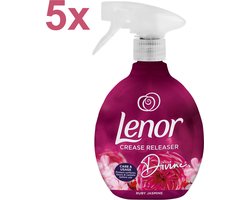 Lenor - Crease Releaser - Divine - Ruby Jasmine - Kreukverwijderaar - Textielvefrisser - Spray - 5x 500ml - Voordeelverpakking