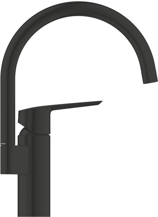 GROHE QuickFix Start eengreeps keukenmengkraan - hoge C-vormige uitloop - Matte Black
