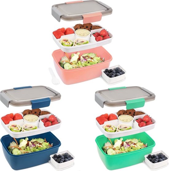 Box, Lunchcontainer, 700 Ml Capaciteit, 316 Roestvrij Staal, Draagbaar met Lepel voor op Kantoor (Romige abrikozenkleur