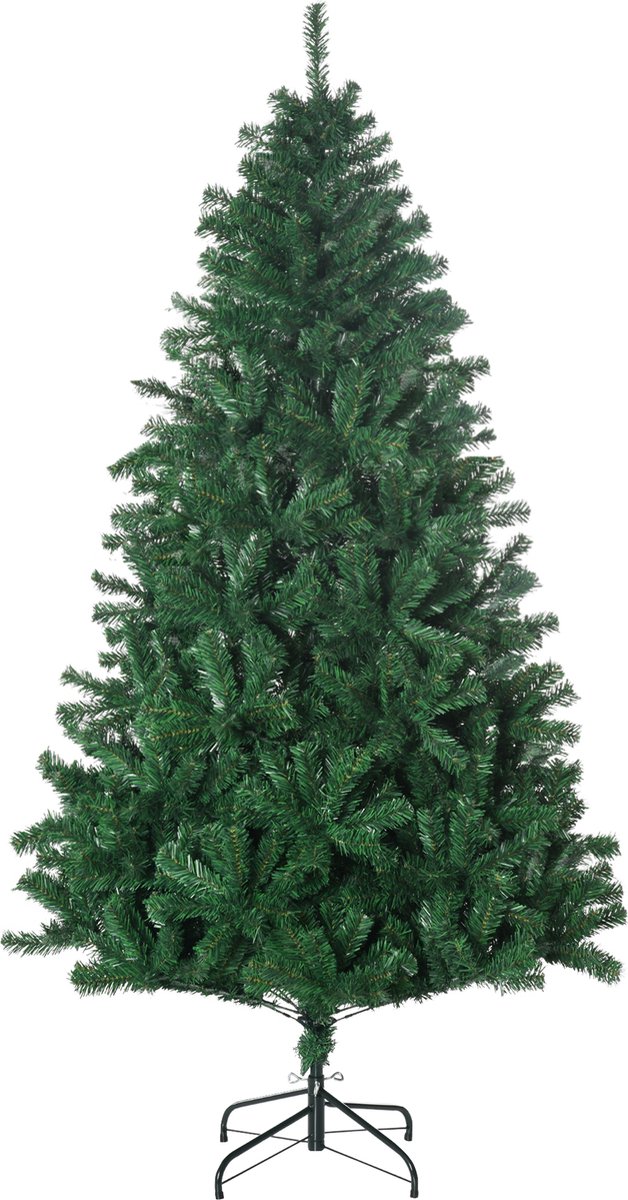 HOMCOM Kerstboom PVC, PE, Metaal Ø120 x 180H cm Groen
