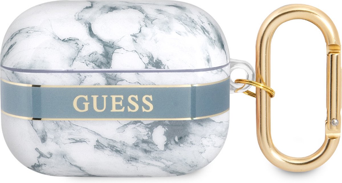 Guess Airpods Pro Case - Marble - Blauw