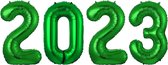Folie Ballon Cijfer 2023 Oud En Nieuw Versiering Nieuw Jaar Feest Artikelen Happy New Year Decoratie Groen - XL Formaat