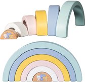 Woezel en Pip Baby Regenboog - Constructiespeelgoed - 6-delig - Hout -  Vanaf 1 jaar