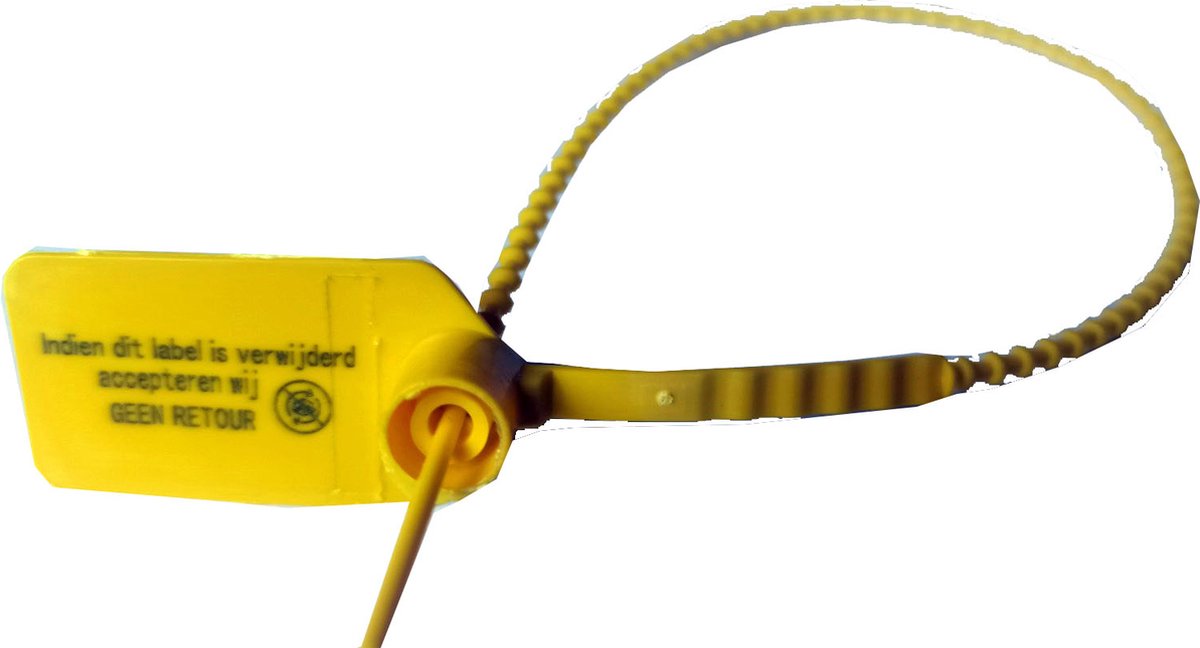100 stuks Anti retour tag label vignet voor kleding elektronica ONTMOEDIGD RETOUR MISBRUIK!
