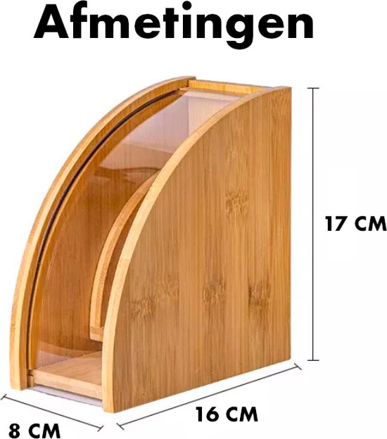 TMZELOA Koffiefilterhouder hout, filterzakhouder