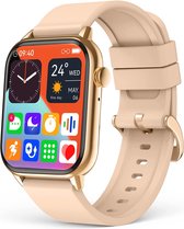 SAMTECH Smartwatch - Heren & Dames – horloge – met HD Touchscreen - Stappenteller, Calorie Teller, Slaap meter – Geschikt voor Samsung, iPhone, Apple iOS, Android en meer - Roze