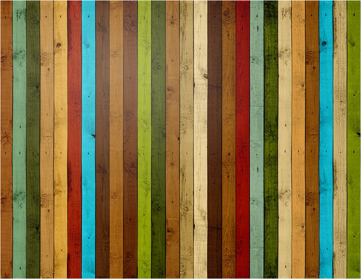 Fotobehang - Wooden rainbow.