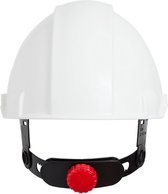 Casque de sécurité industrielle BBU CNG-600 ABS - Réglable avec bouton rotatif - Bandeau anti-transpiration en cuir - Wit