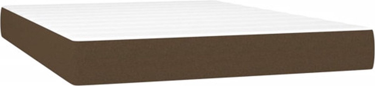 vidaXL - Pocketveringmatras - medium - 140x200x20 - cm - stof - donkerbruin