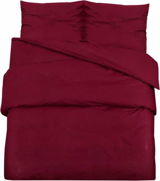 vidaXL de lit légère 240 x 220 cm Microfibre Bordeaux