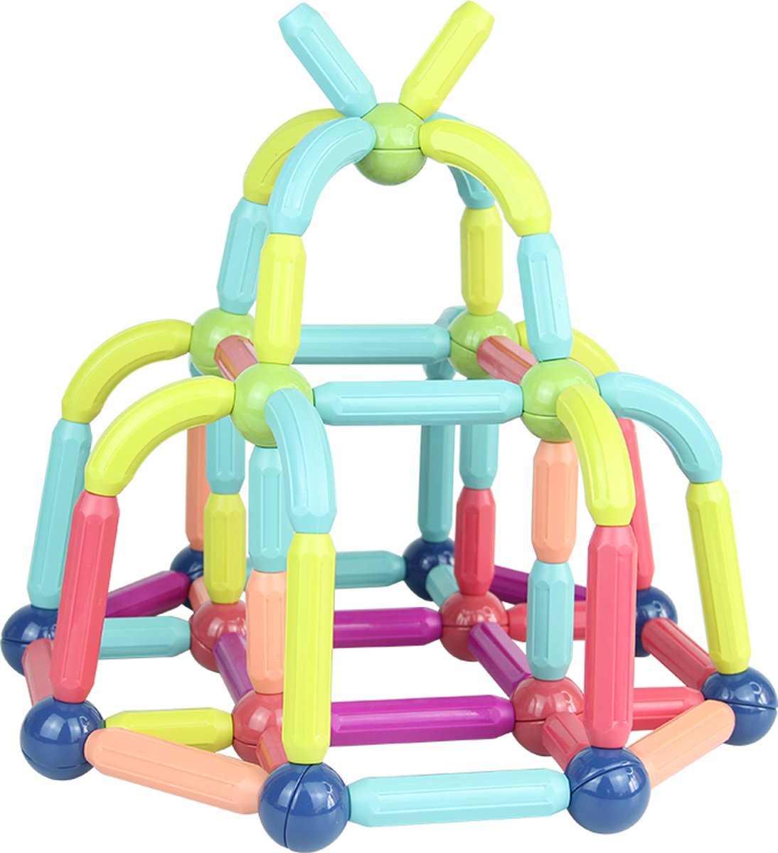 Probuk 118 stuks magnetische bouwstenen, Montessori-speelgoed voor jongens en meisjes, magnetisch speelgoed voor kinderen, educatieve spelletjes, magnetische bouwstenen, educatief speelgoed voor 3-8