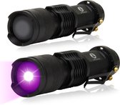 Lampe de poche UV Apeiron - Lanterne de poche d' Siècle des Lumières LED - Zoom Ultra Violet - Lampe de poche - Lampe - Lumière noire