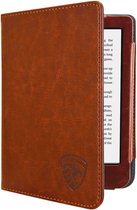 Hoesje Geschikt voor Kobo Clara 2E Luxe Sleepcover - Book Case Hoes Cover - Cognac Bruin