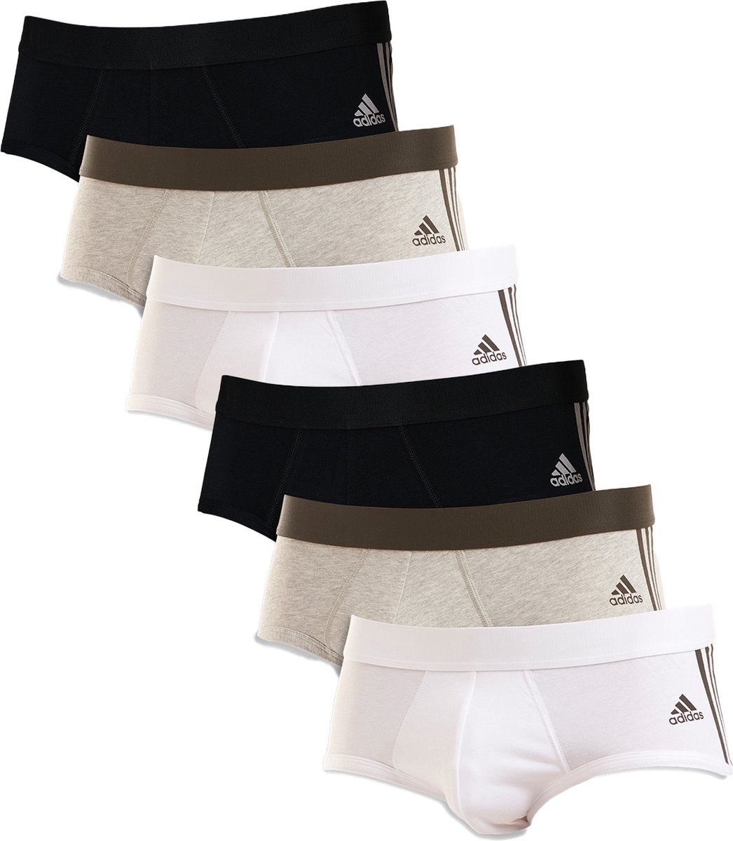Adidas Lot de 6 slips / slips pour homme Active Flex Cotton 3 Stripes | bol