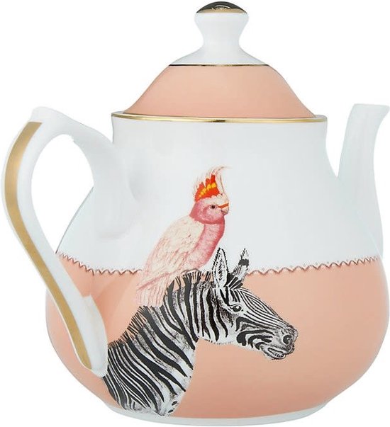 Foto: Theepot 1600ml zebra en kaketoe