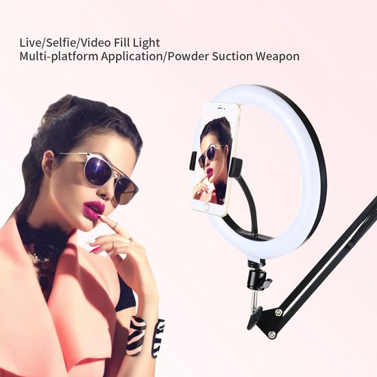 Grundig Selfie Ring Light met Statief - Ringlamp met 150 LED's - TikTok Lamp - Selfie Ring Light met Telefoonhouder - Verstelbare Kleurmodi en Helderheid - Ringlicht voor Video's en Foto's Grundig Selfie Ring Light met Statief - Ringlamp met 150 LED's - TikTok Lamp - Selfie Ring Light met Telefoonhouder - Verstelbare Kleurmodi en Helderheid - Ringlicht voor Video's en Foto's