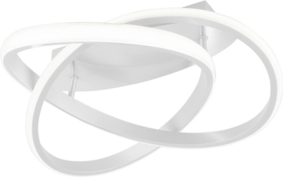 REALITY COURSE - Plafondlamp - Wit mat - incl. 1x SMD 18W - Dimbaar met schakelaar - Plafondbevestiging - Niet geschikt voor externe dimmer - 4000K