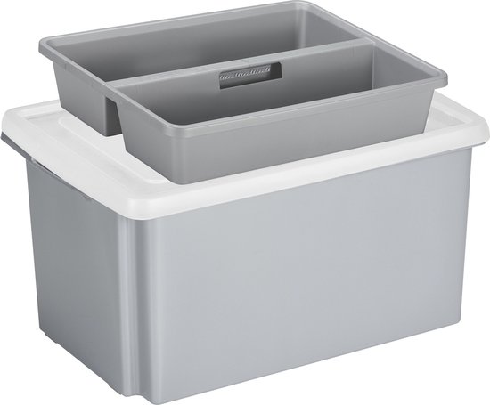 Plastic bakjes 1800ml herbruikbaar met deksel en garantiesluiting