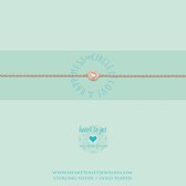 Heart to Get bracelet, circle zirkon, rosegold plated, Circle of love & happiness //