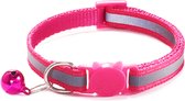 Kattenhalsband Veiligheidssluiting Kattenbandje Kitten Halsband Katten Halsband Reflecterend Verstelbaar 18-32Cm – Roze