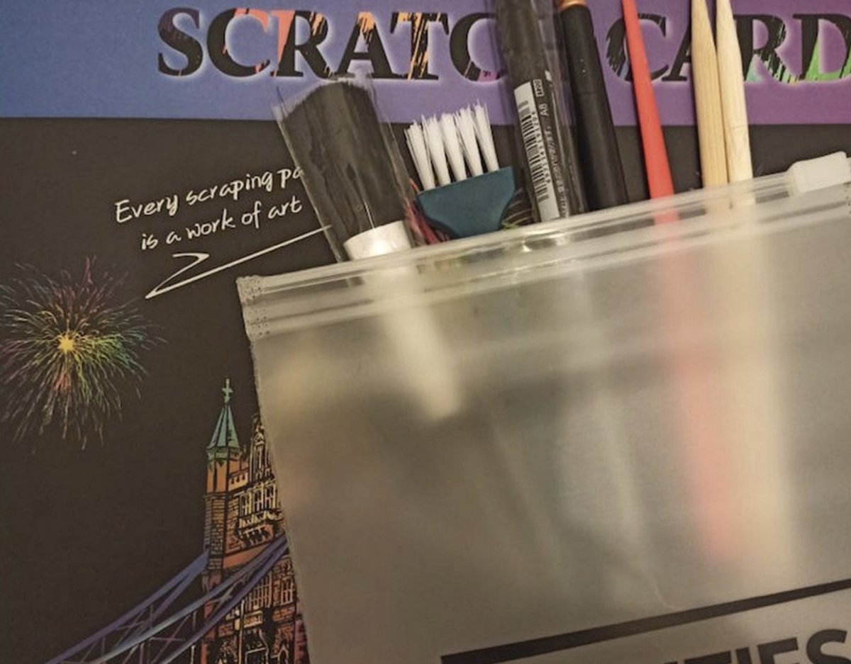 Scratch Art Mini Deluxe 16-in-1 Set | Meerdere Varianten | Magic Kras Tekeningen Kraskaarten Krasfolie Kraskaart | Kinderen en Volwassenen |Knutselen Tekenen | Painting Schilderen op Nummer Diamond Painting | Knutselpakket Tekenpakket Handwerken — afbeelding 3