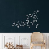 Wanddecoratie | Oxytocine-Molecuul / Oxytocin Molecule | Metal - Wall Art | Muurdecoratie | Woonkamer | Buiten Decor |Zilver| 60x39cm