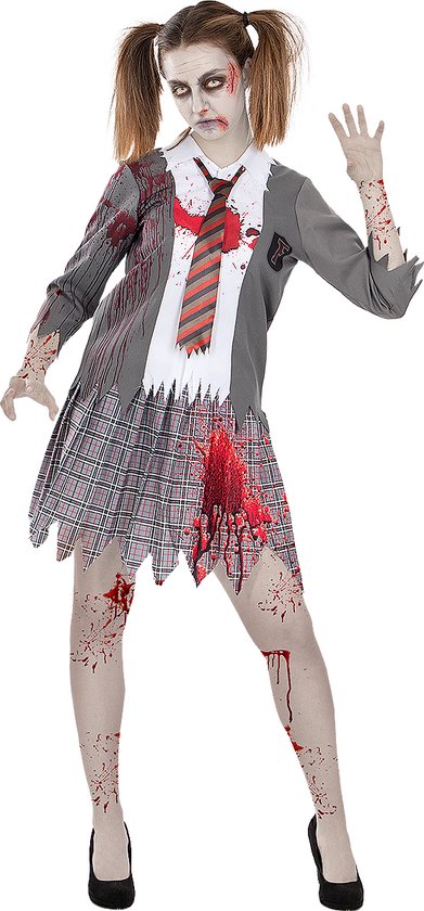 FUNIDELIA Déguisement Etudiante Zombie Femme - Taille : XS