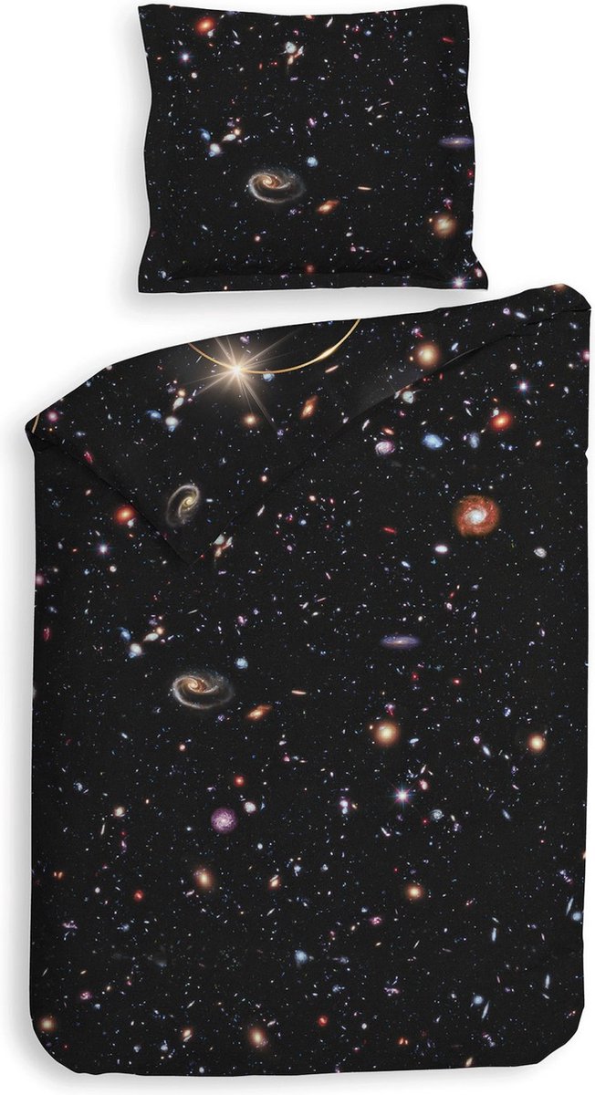 Heckettlane Mecury Dekbedovertrek - Eenpersoons - Katoen - 140x200-220cm - Zwart