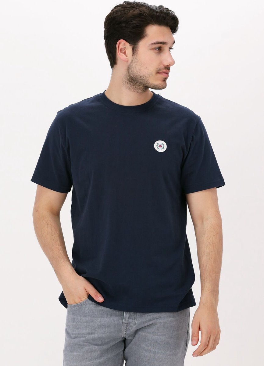 Woodbird Our Jarvis Patch Tee Polo's & T-shirts Heren - Polo shirt - Donkerblauw - Maat S