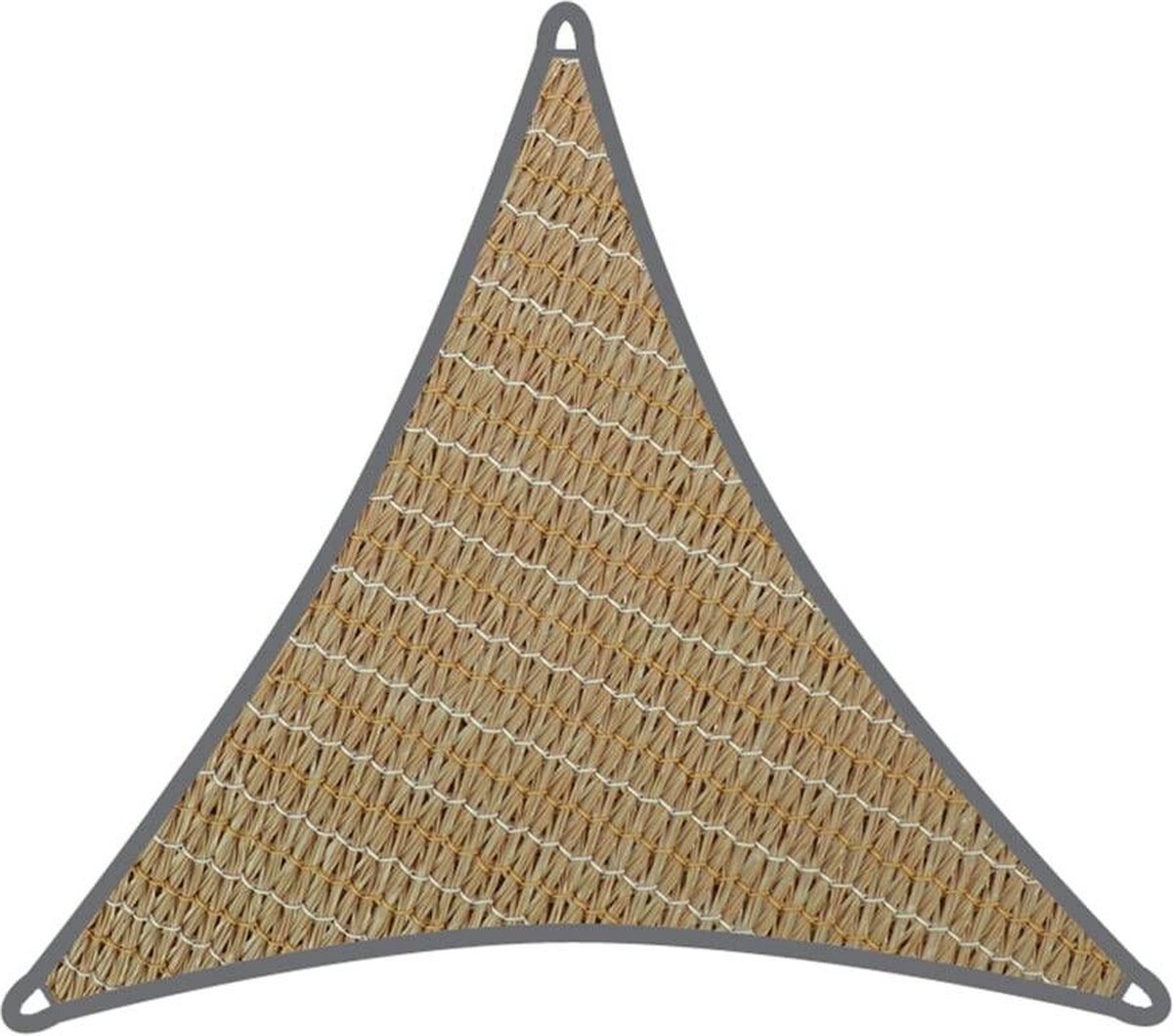 Compleet pakket: Coolaroo schaduwdoek driehoek 5x5x5m Zand met bevestigingsset en buitendoekreiniger | 340gr/m2