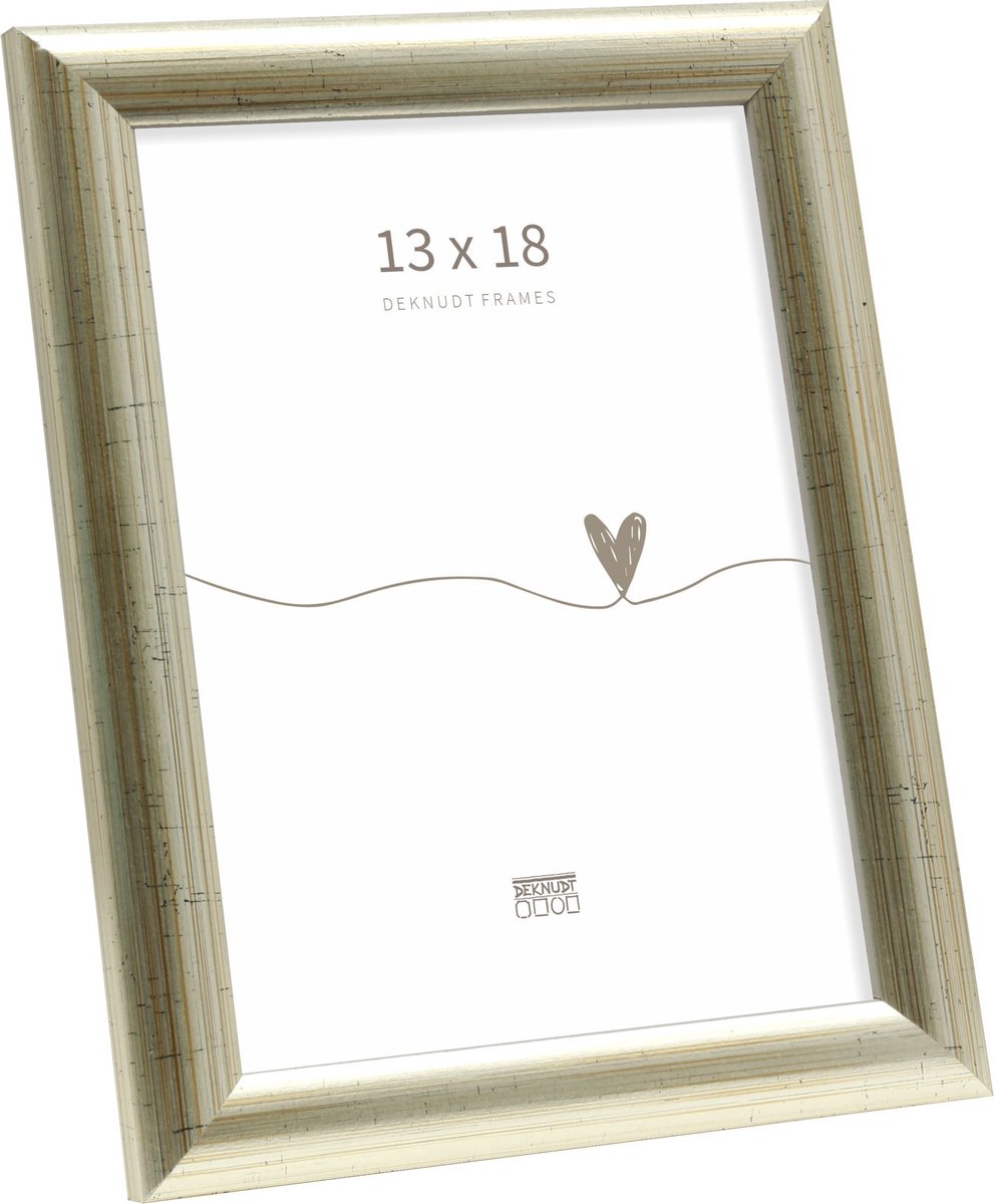 Deknudt Frames fotolijst S40CD2 - zilver - hout - voor foto 13x18 cm