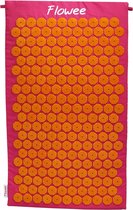 Flowee Spijkermat - Fuchsia met oranje - 77x45 cm - Acupressuur Mat - Spijkerbed - Acupunctuur - Shakti Massage