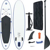SUP Board – Inclusief peddel – Vin – Handpomp – Reparatieset – Draagtas | Blauw en Wit – Surfplank – Zomer – Waterplank – Peddelen Suppen