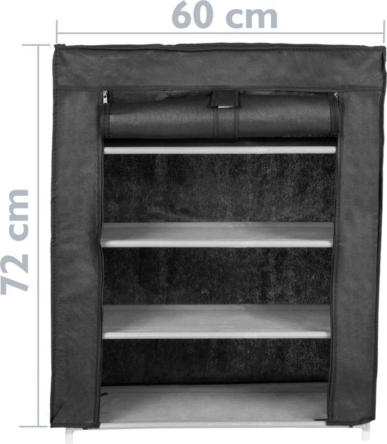 PrimeMatik Armoire et étagère à chaussures en tissu amovible 60 x 30