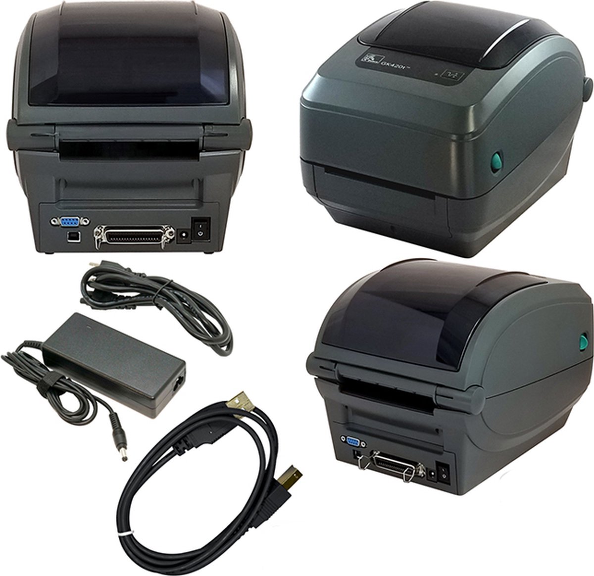 Zebra GK420t rev2 Label printer Thermal transfer 203 x 203 dpi Max. label width: 110 mm USB, LAN