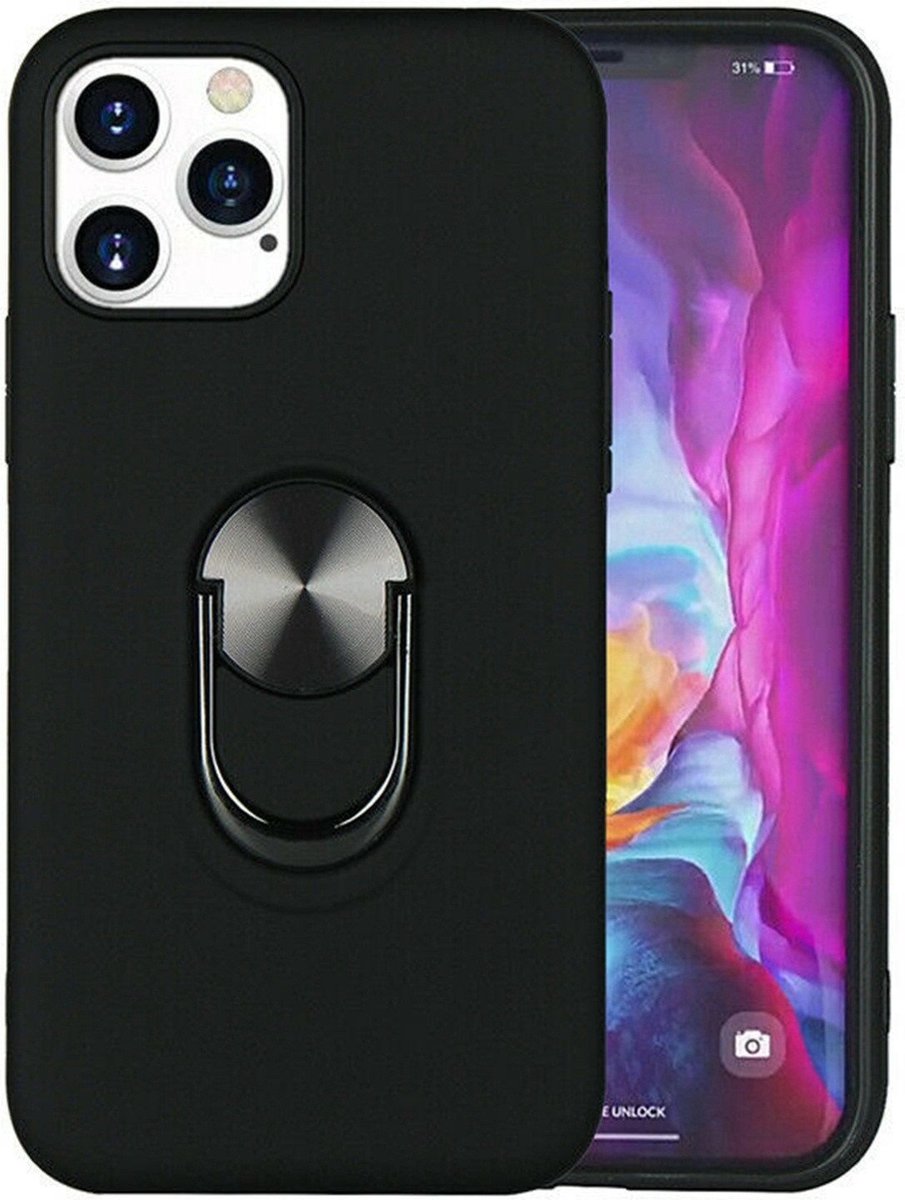Hoesje Geschikt voor iPhone 11 Pro hoesje Shockproof Armor case - back cover – TPU – Zwart