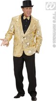 Widmann - Glitter & Glamour Kostuum - Pailletten Jas Goud Man - Goud - Medium - Carnavalskleding - Verkleedkleding