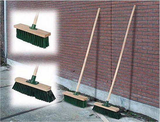 Pro Garden - Straatbezem - 30 x 120 cm - Met Steel van Pro Garden — afbeelding 2