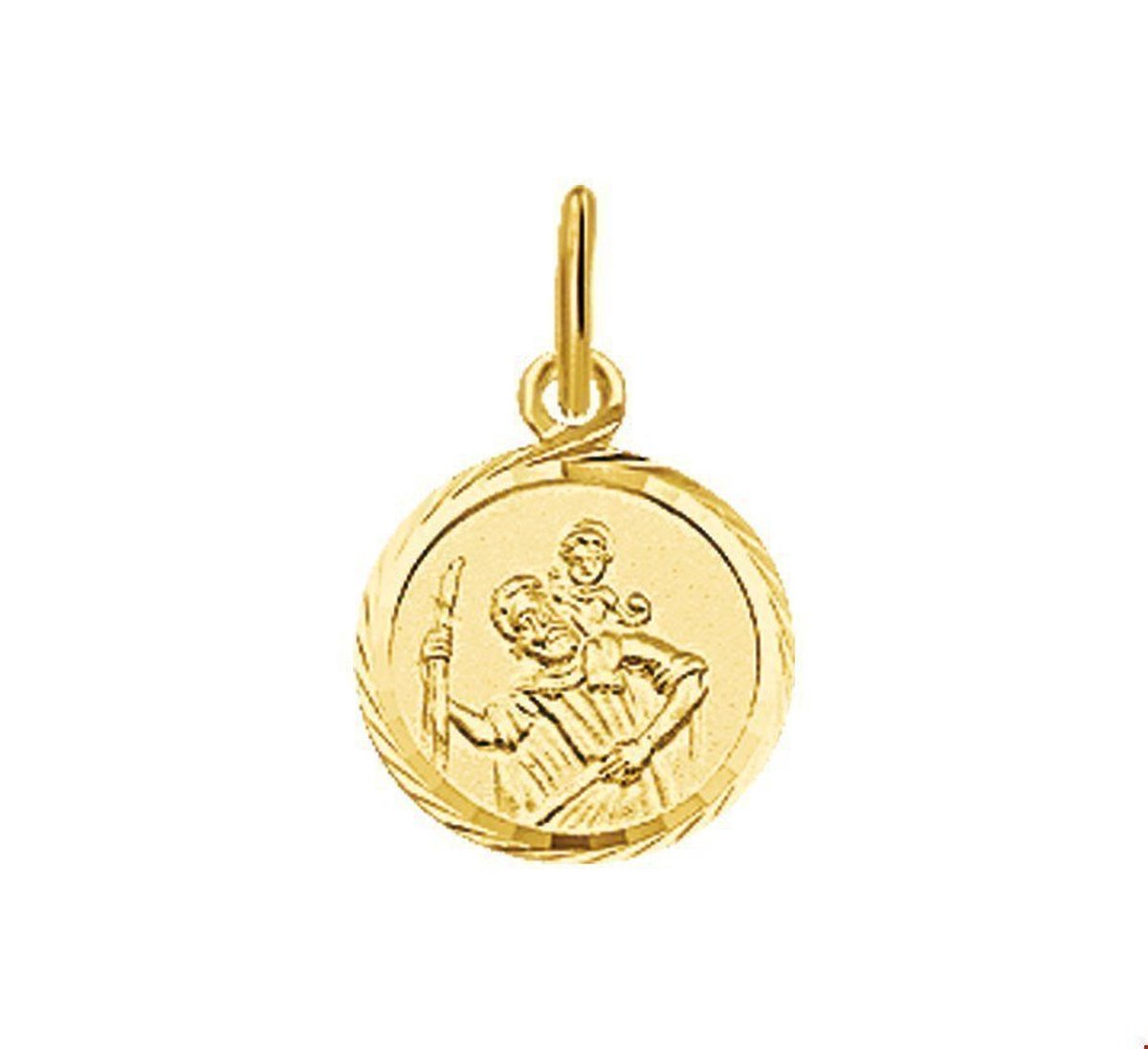 Geelgouden Hanger scapulier gediamanteerd 4010340