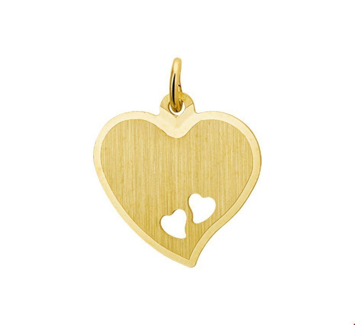 Huiscollectie Graveerhanger Hart Mat Gediamanteerd