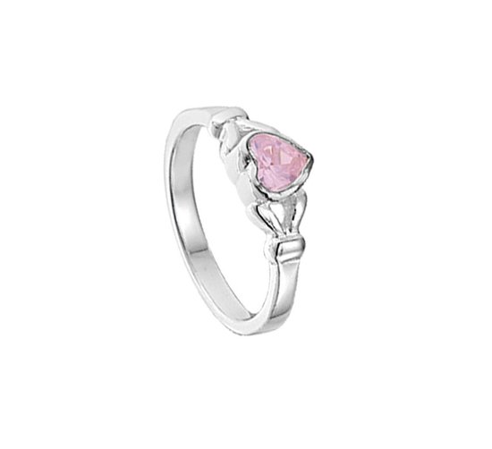 Bague enfant en Argent rhodié avec cœur en zircone 1329407 15,00 mm (47)